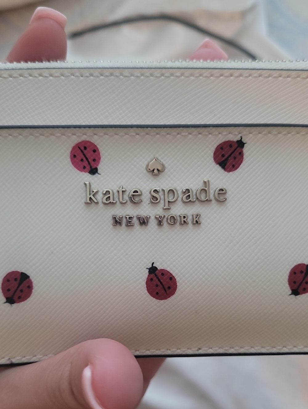 Kate Spade White Wristlet with Ladybug Design - Picture 8 of 8
